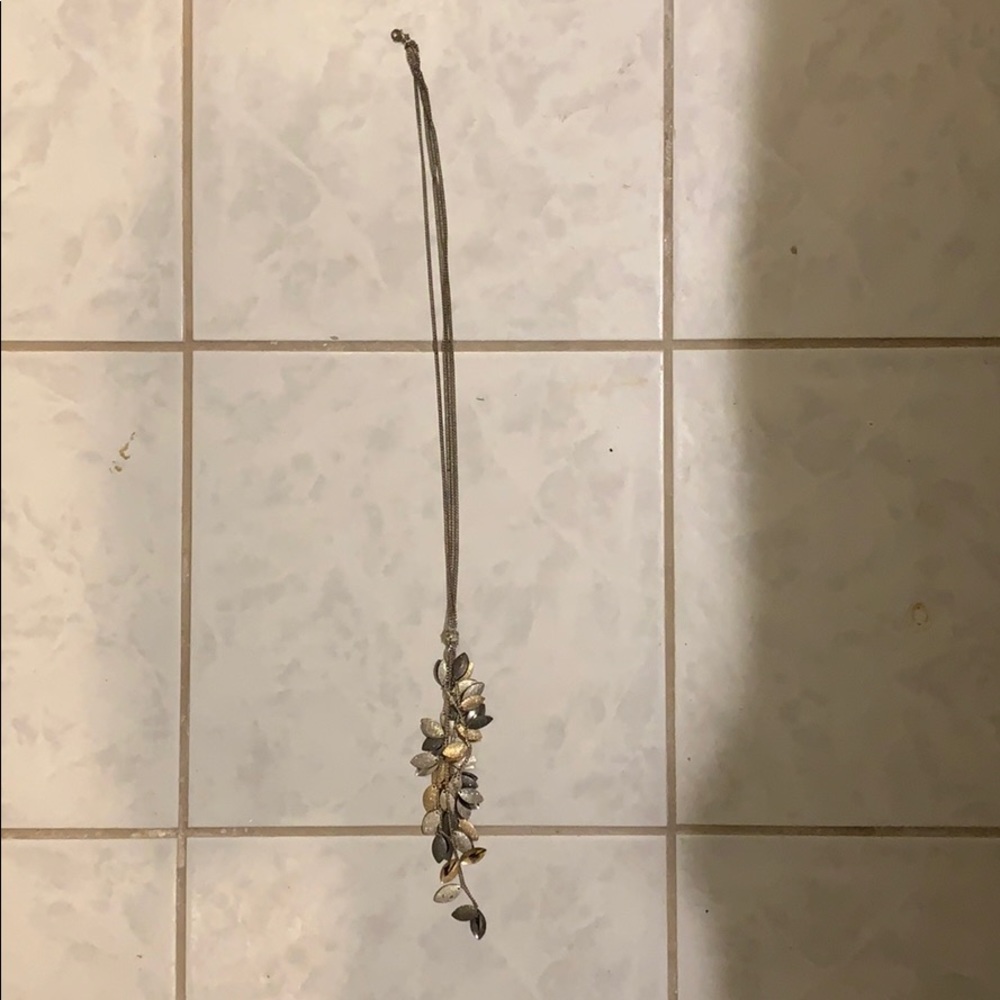 Sparkly, long statement necklace